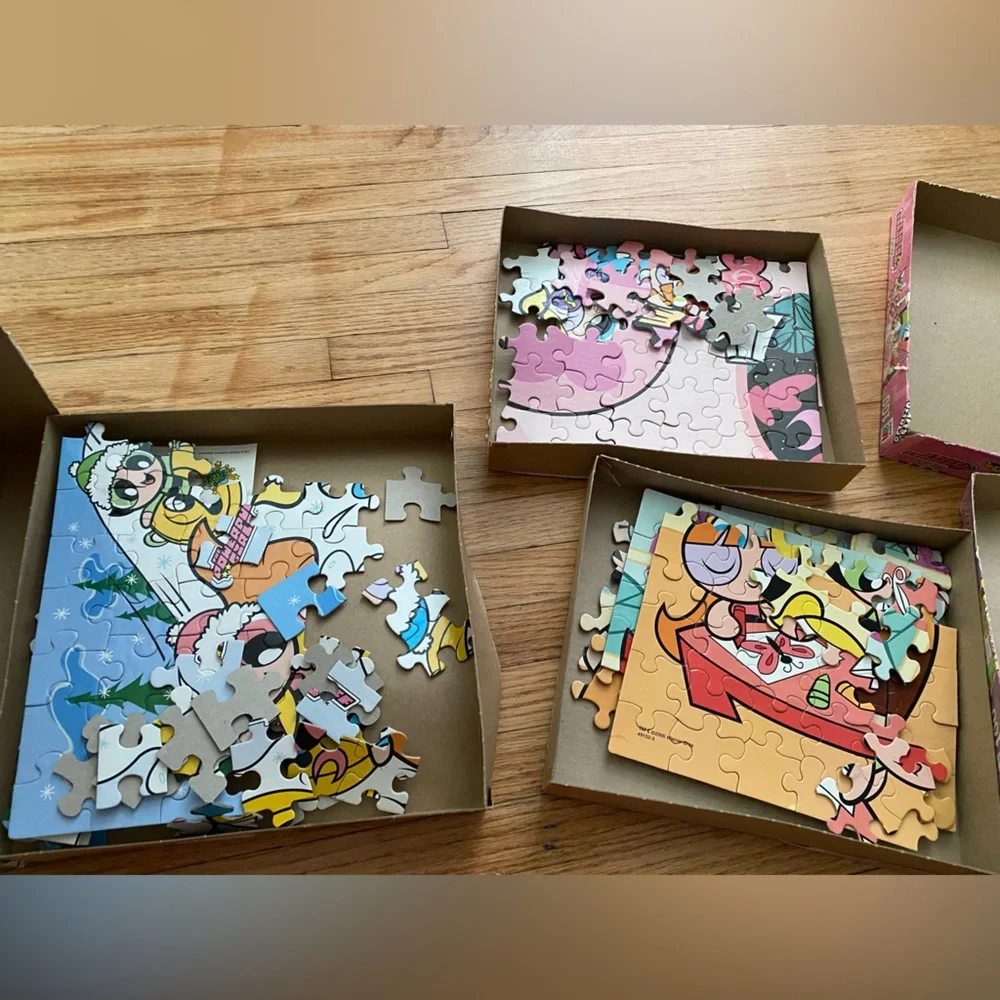 Cartoon Network Puzzle Set - Green, Pink, Purple, Blue